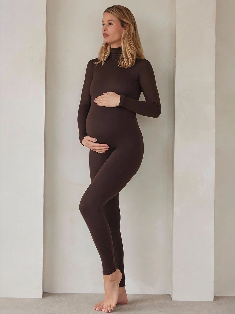 Bumpsuit Brown Jumpsuit by BUMPSUIT - Casual Long-Sleeve Romper